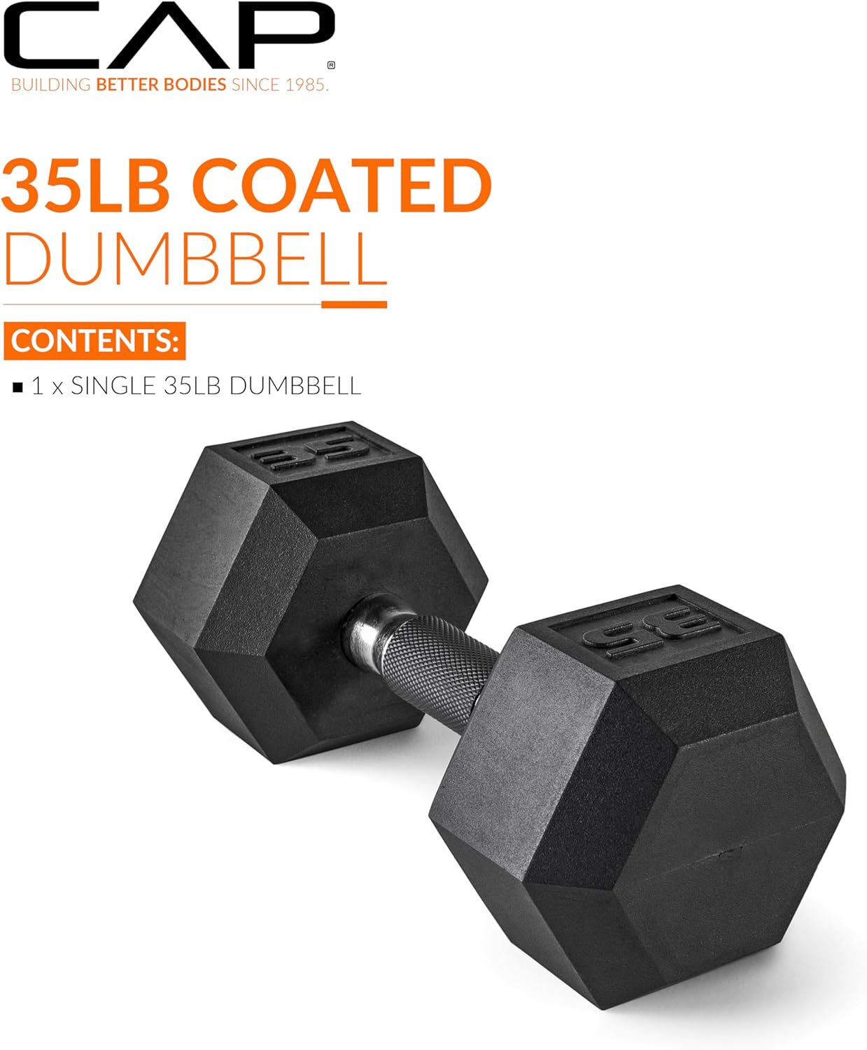 CAP Barbell Coated Dumbbell Weight | Multiple Handle Options