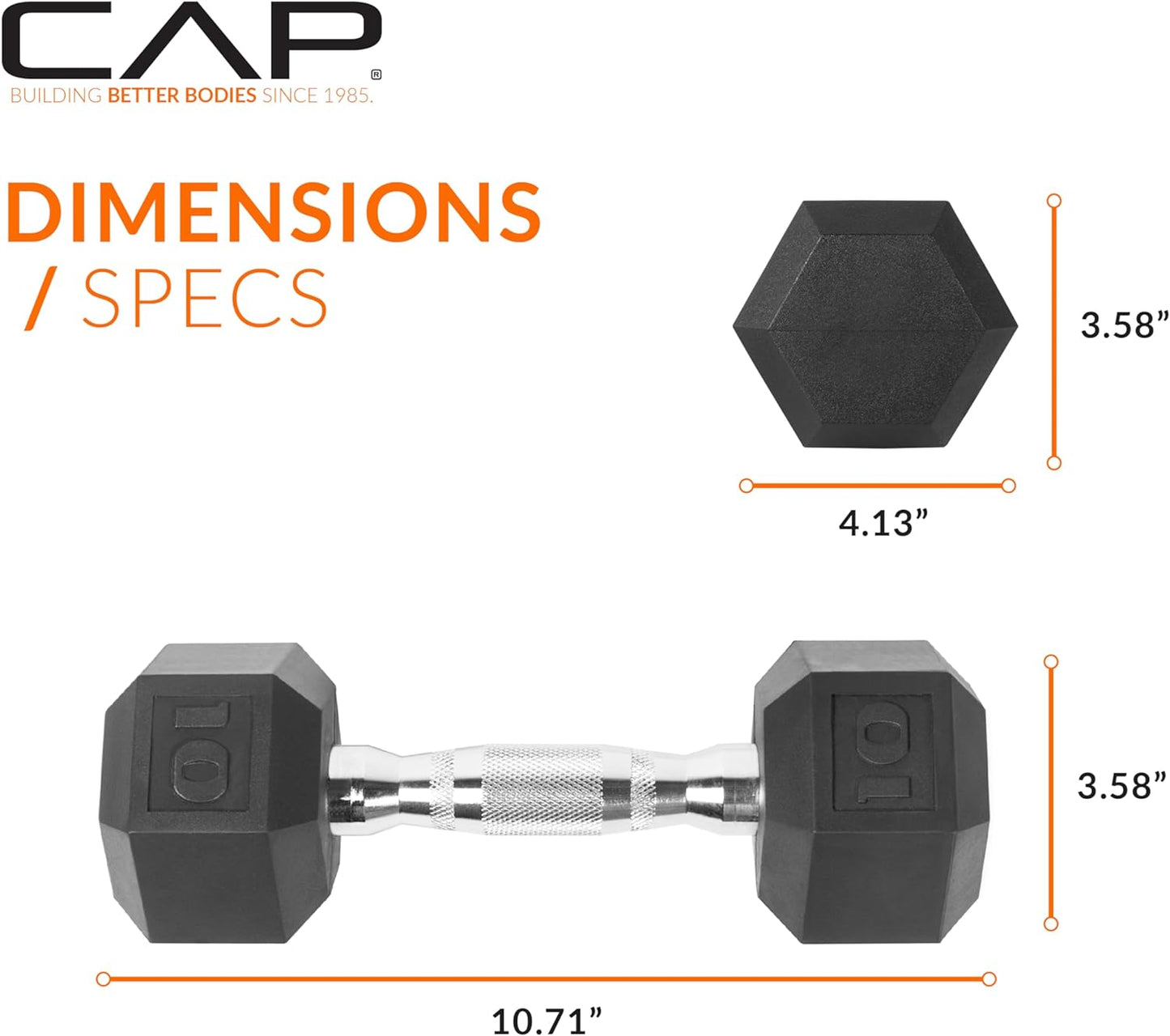 CAP Barbell Coated Dumbbell Weight | Multiple Handle Options