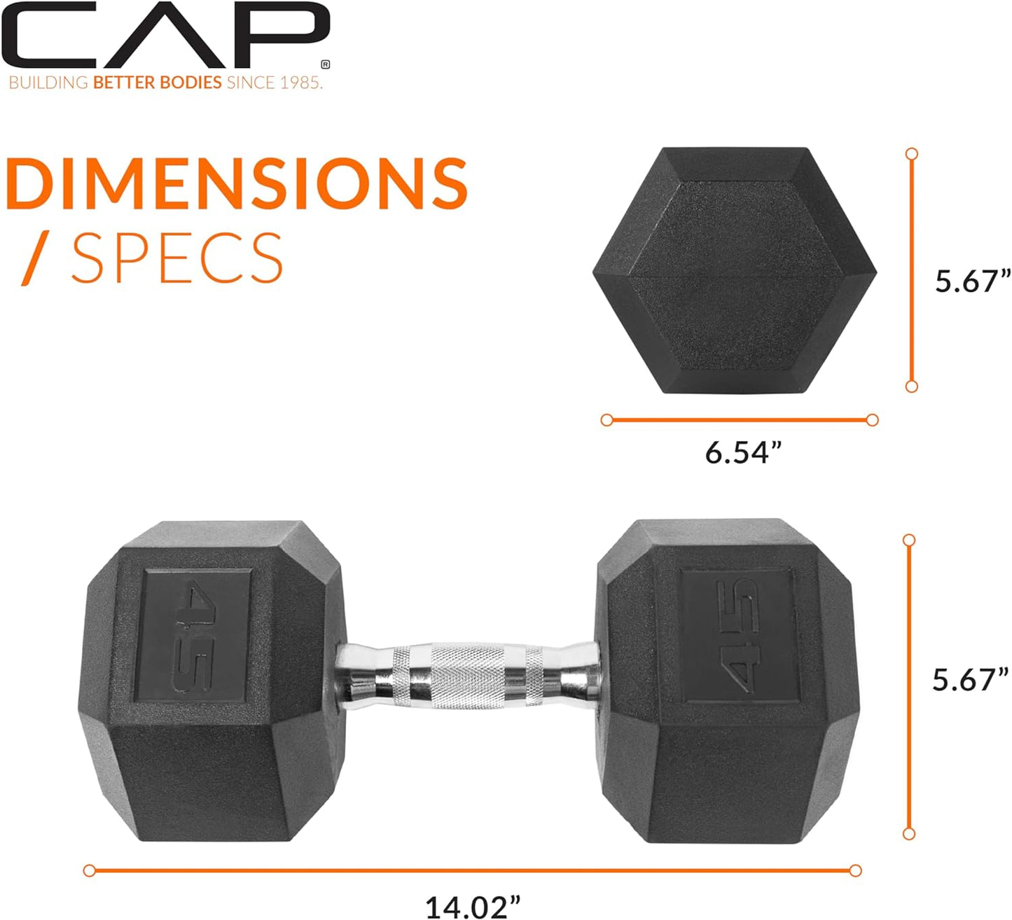 CAP Barbell Coated Dumbbell Weight | Multiple Handle Options