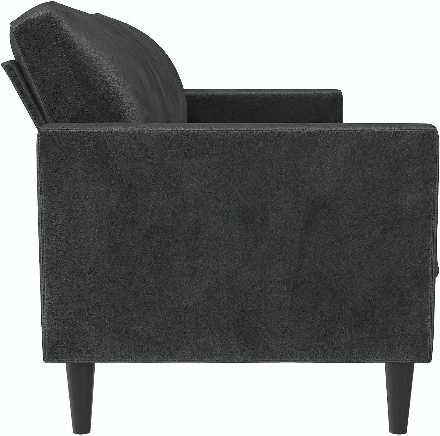 Mr. Kate Winston Sofa, Dark Gray Velvet