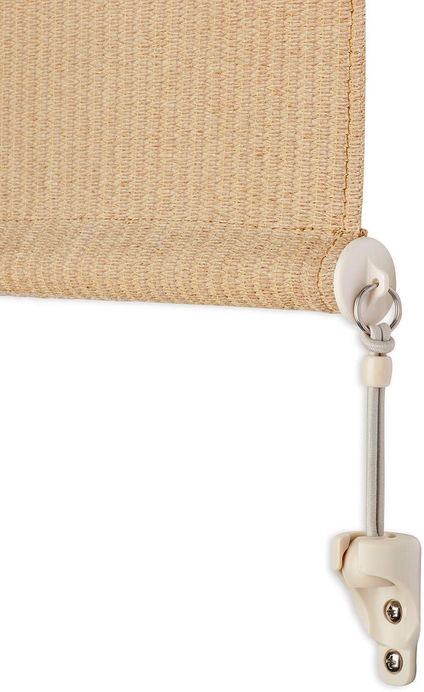 Coolaroo 474829 Outdoor Roller Shade, (6' W X 8' L), Pebble