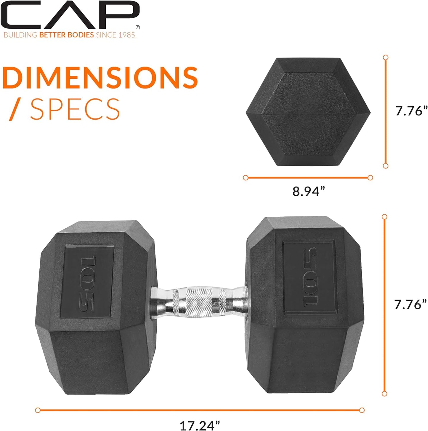 CAP Barbell Coated Dumbbell Weight | Multiple Handle Options