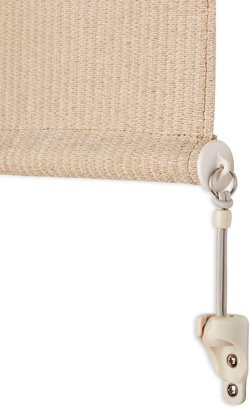 Coolaroo 474829 Outdoor Roller Shade, (6' W X 8' L), Pebble