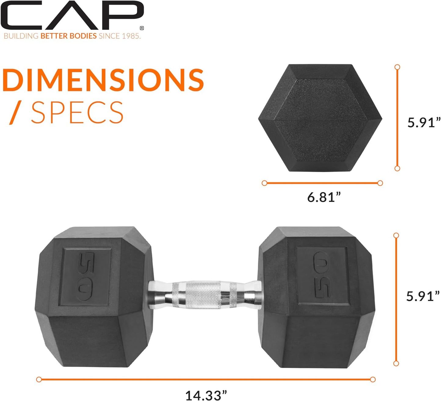 CAP Barbell Coated Dumbbell Weight | Multiple Handle Options