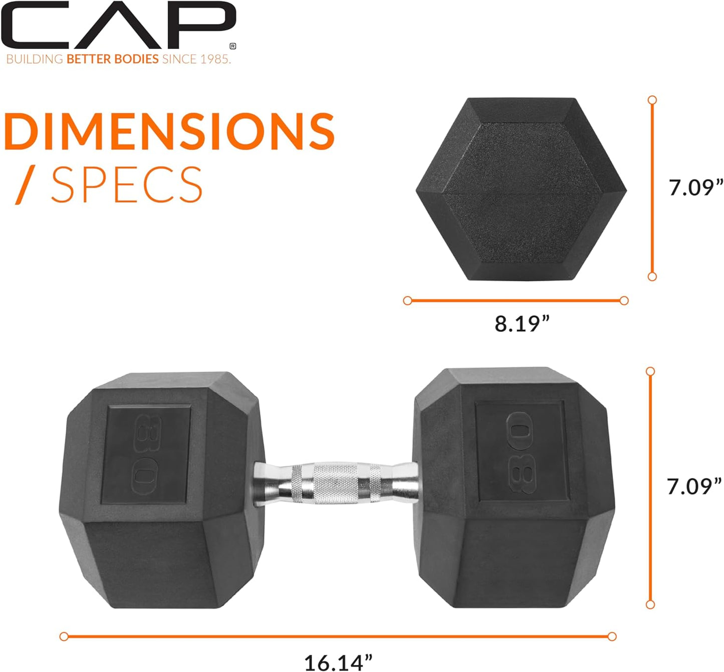 CAP Barbell Coated Dumbbell Weight | Multiple Handle Options