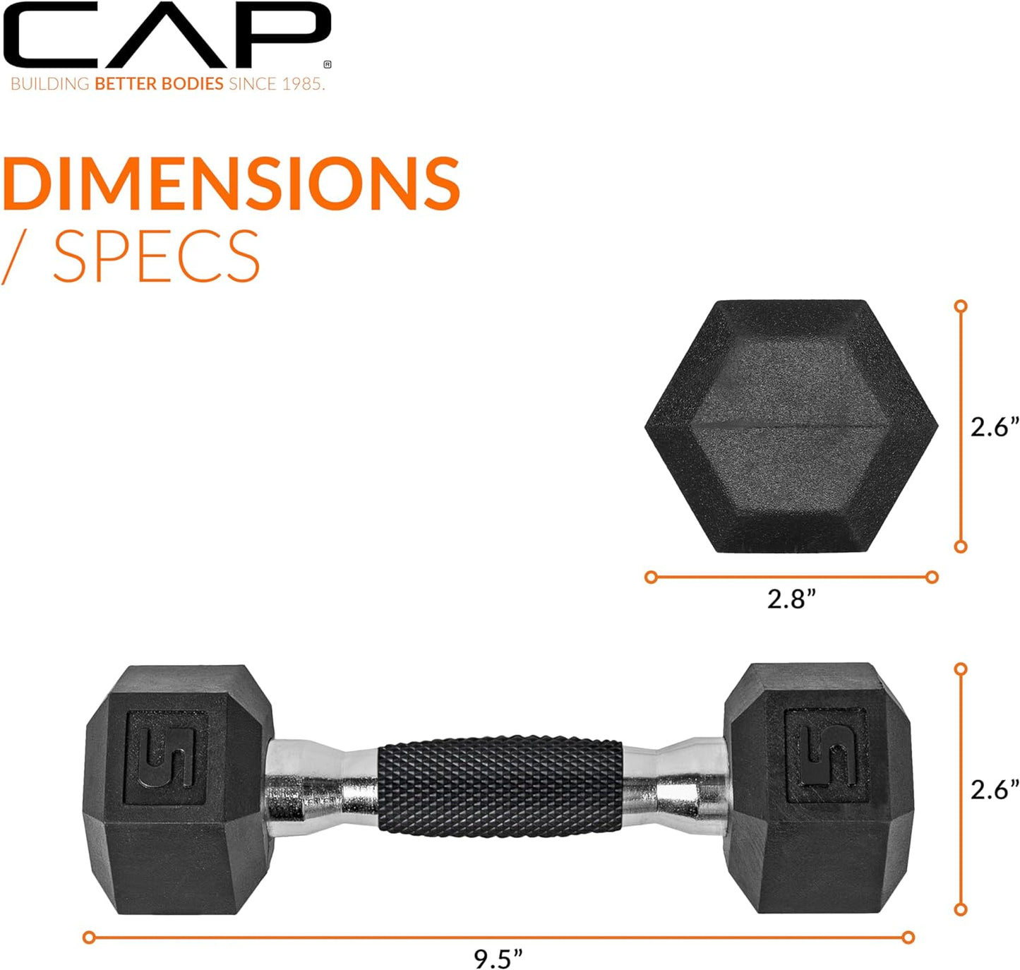 CAP Barbell Coated Dumbbell Weight | Multiple Handle Options