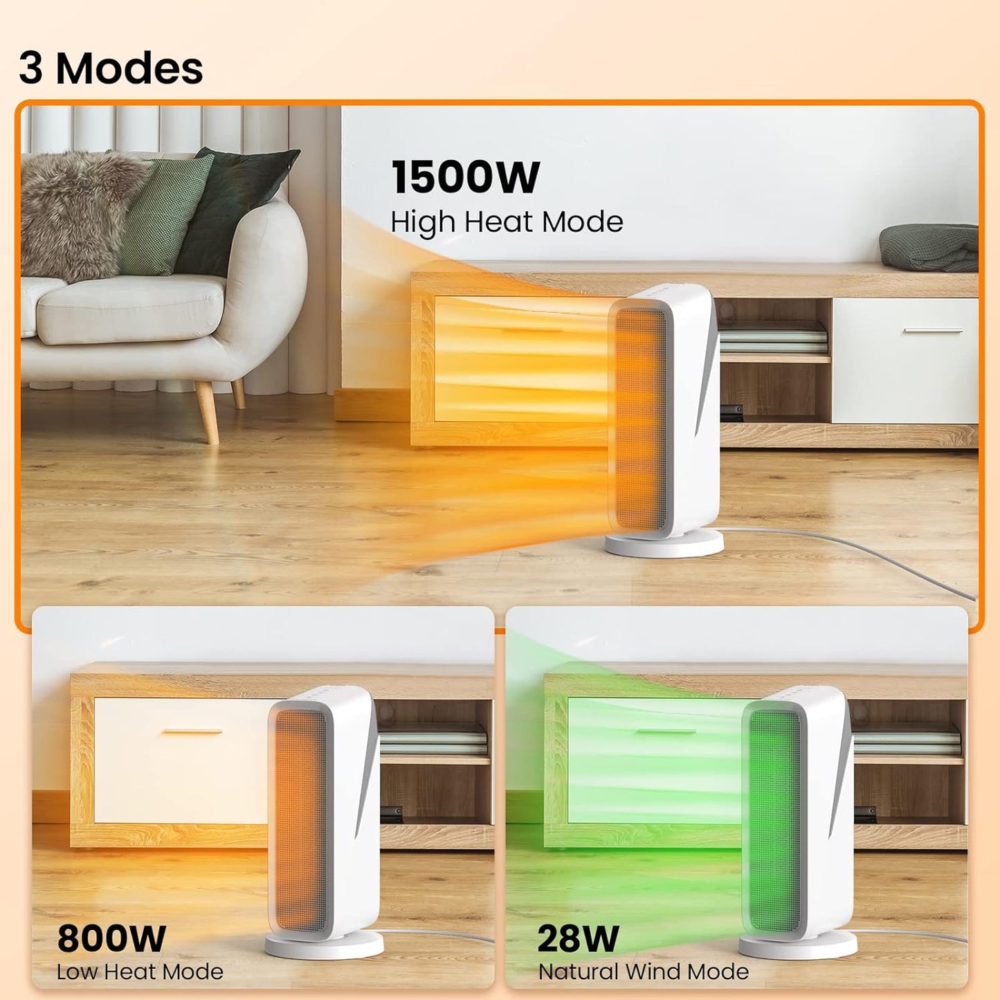 1500W Smart Electric Space Heater