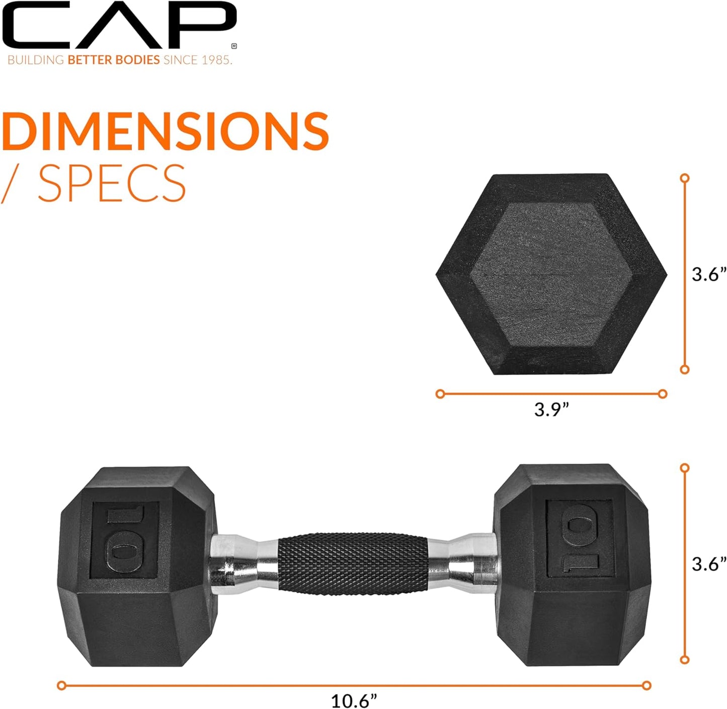 CAP Barbell Coated Dumbbell Weight | Multiple Handle Options