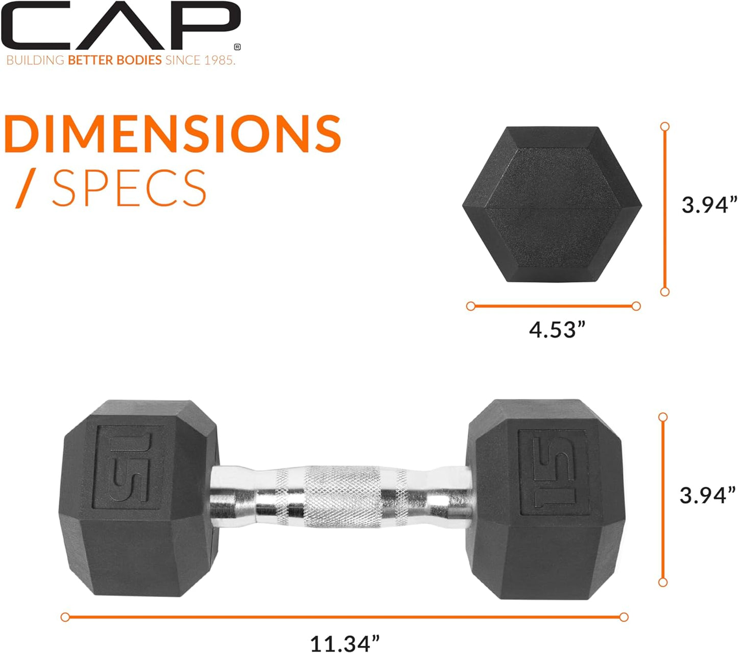 CAP Barbell Coated Dumbbell Weight | Multiple Handle Options