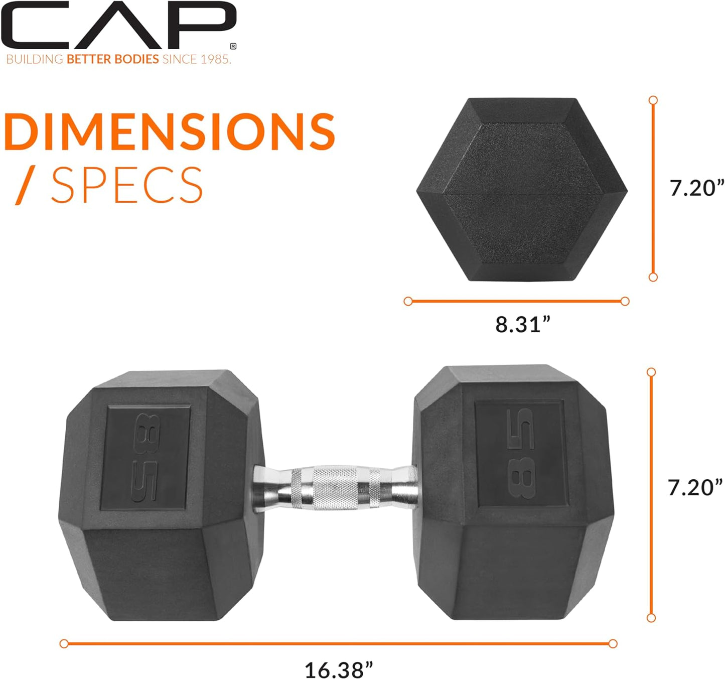 CAP Barbell Coated Dumbbell Weight | Multiple Handle Options