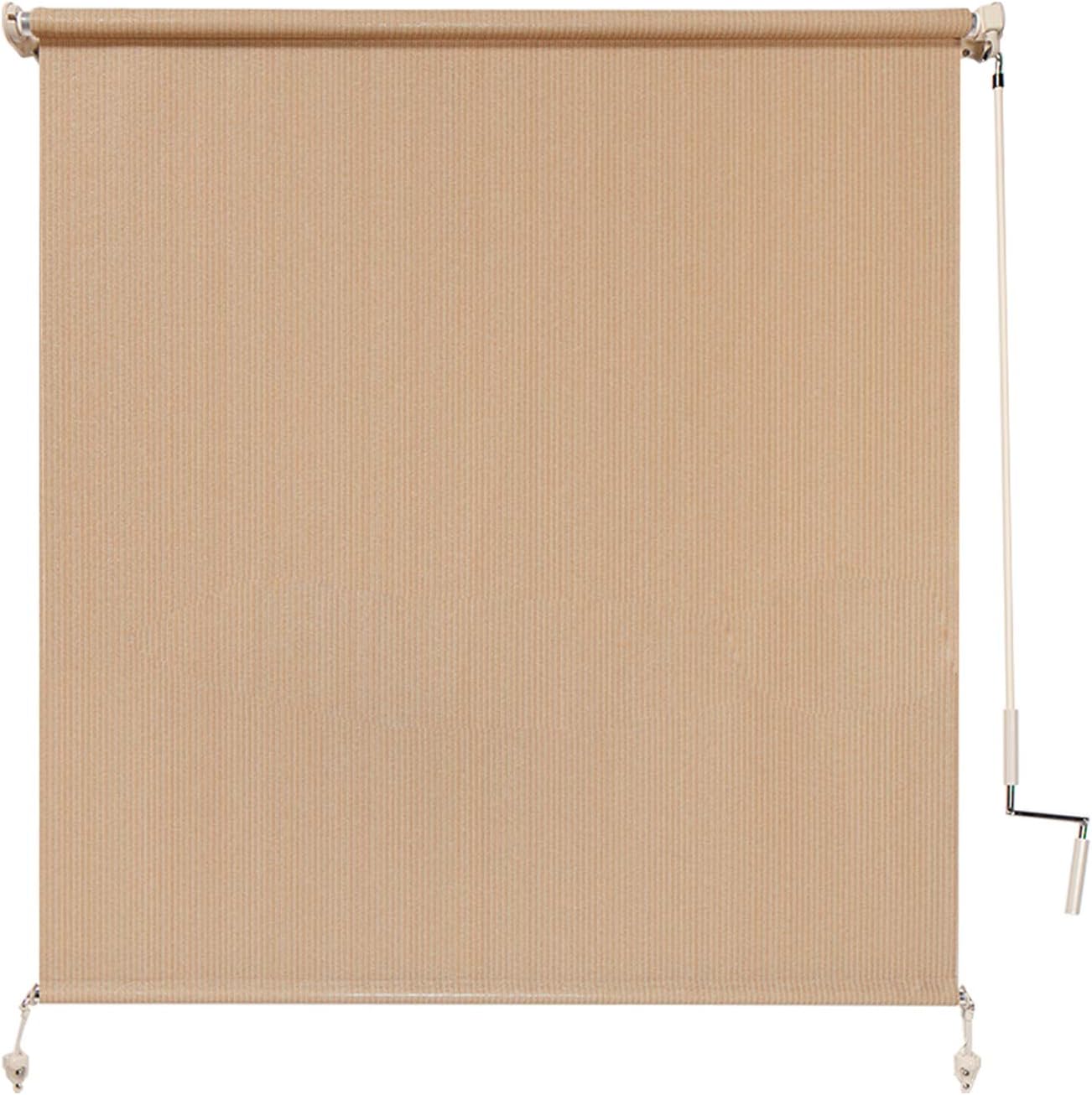 Coolaroo 474829 Outdoor Roller Shade, (6' W X 8' L), Pebble