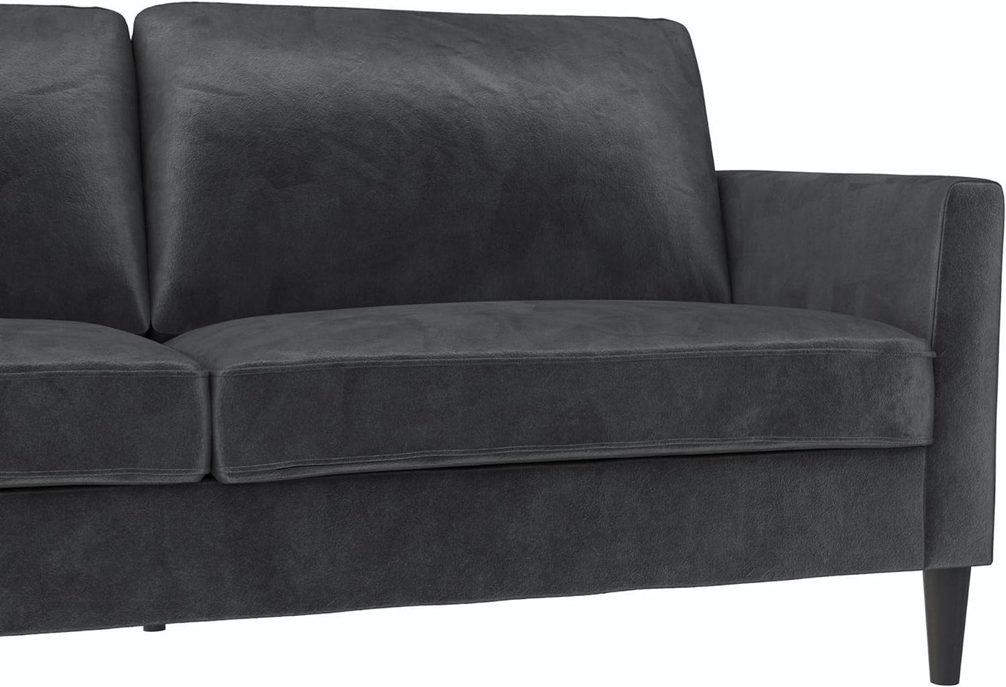 Mr. Kate Winston Sofa, Dark Gray Velvet