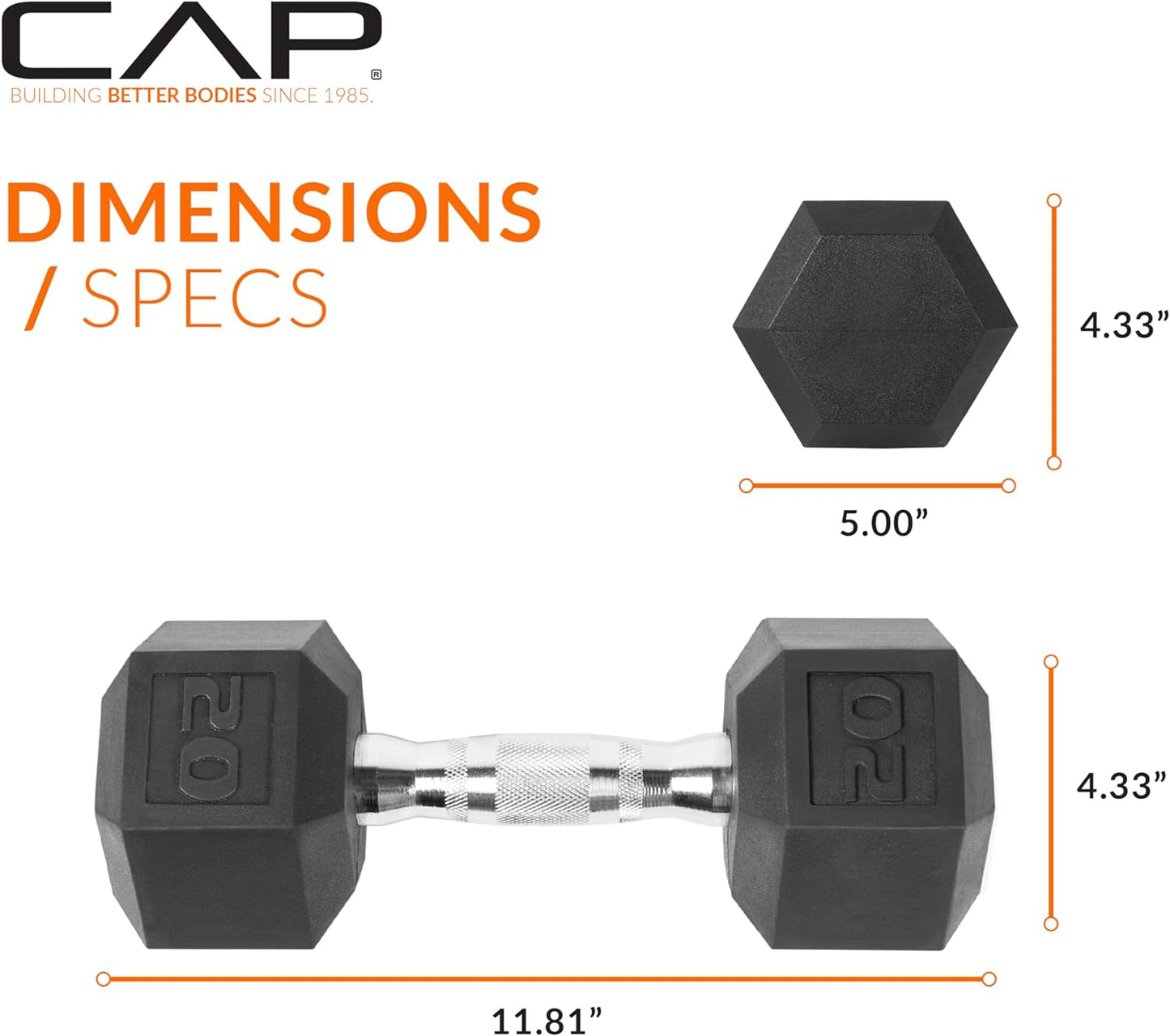 CAP Barbell Coated Dumbbell Weight | Multiple Handle Options