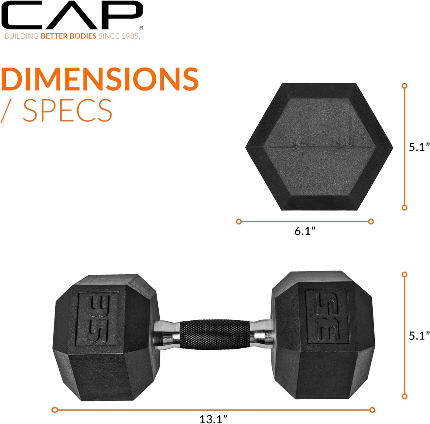 CAP Barbell Coated Dumbbell Weight | Multiple Handle Options