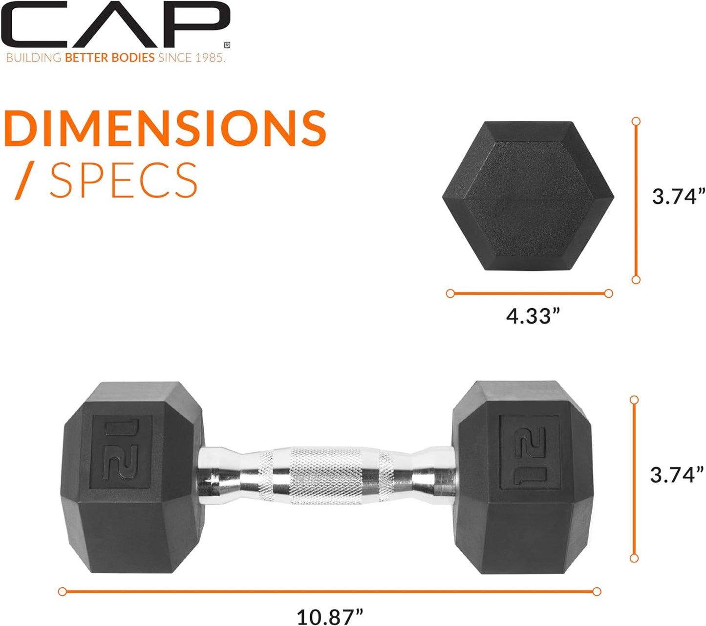 CAP Barbell Coated Dumbbell Weight | Multiple Handle Options