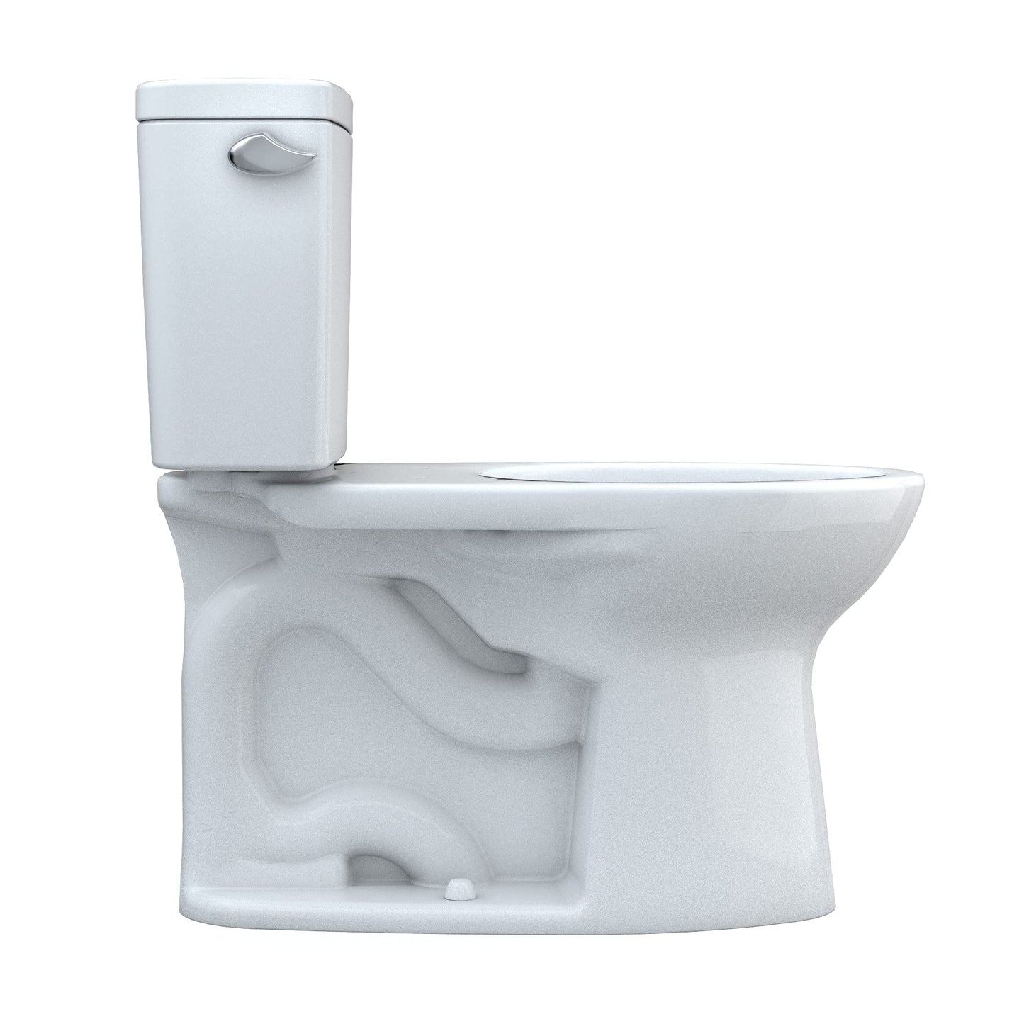 TOTO Drake Two-Piece Elongated 1.6 GPF Universal Height TORNADO FLUSH Toilet with CEFIONTECT, Cotton White - CST776CSFG#01 (BOTTOM PIECE ONLY