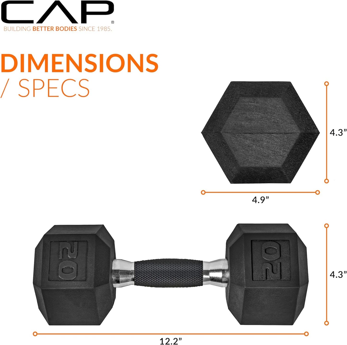 CAP Barbell Coated Dumbbell Weight | Multiple Handle Options