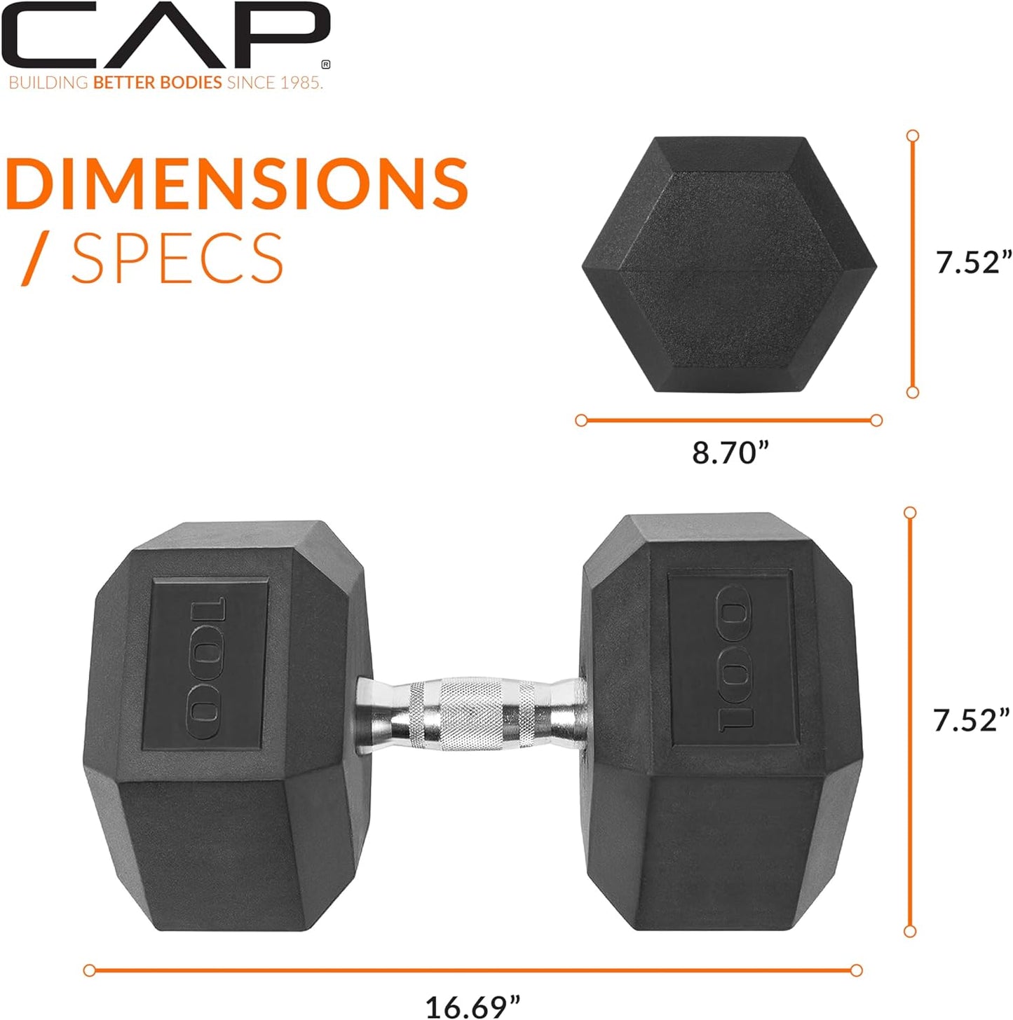 CAP Barbell Coated Dumbbell Weight | Multiple Handle Options