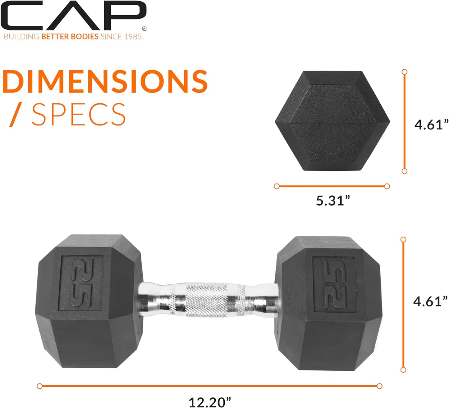 CAP Barbell Coated Dumbbell Weight | Multiple Handle Options