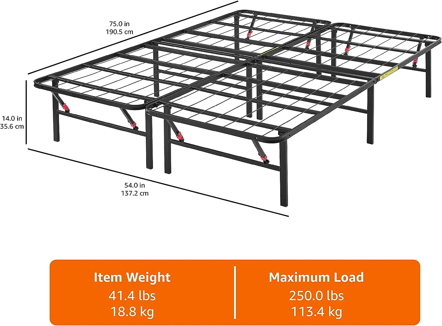 Amazon Basics Foldable Metal Platform Bed Frame