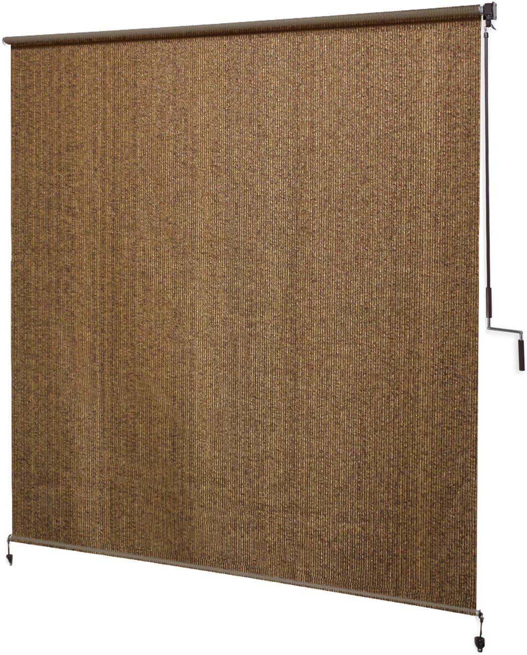 Coolaroo 474829 Outdoor Roller Shade, (6' W X 8' L), Pebble