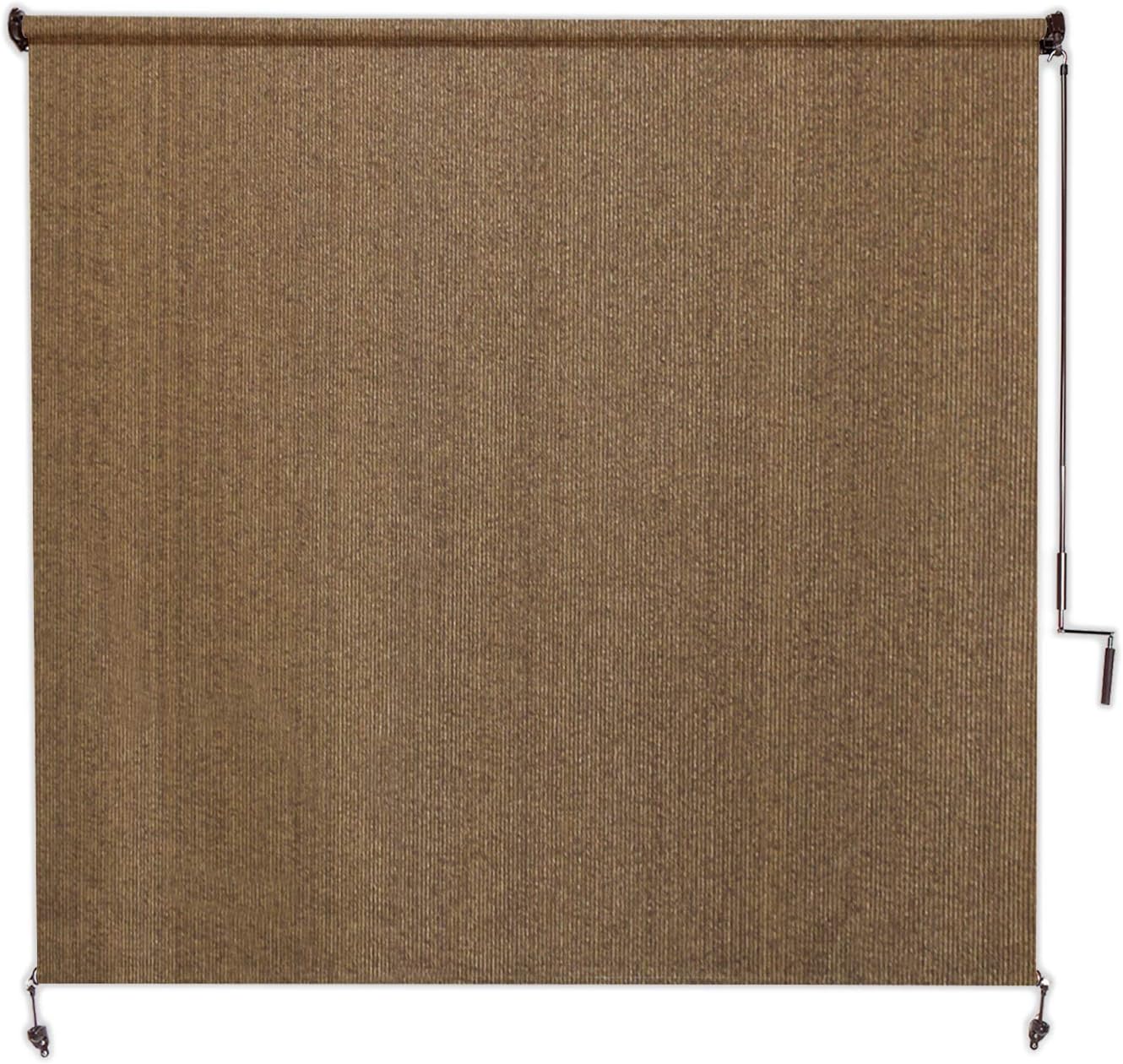 Coolaroo 474829 Outdoor Roller Shade, (6' W X 8' L), Pebble