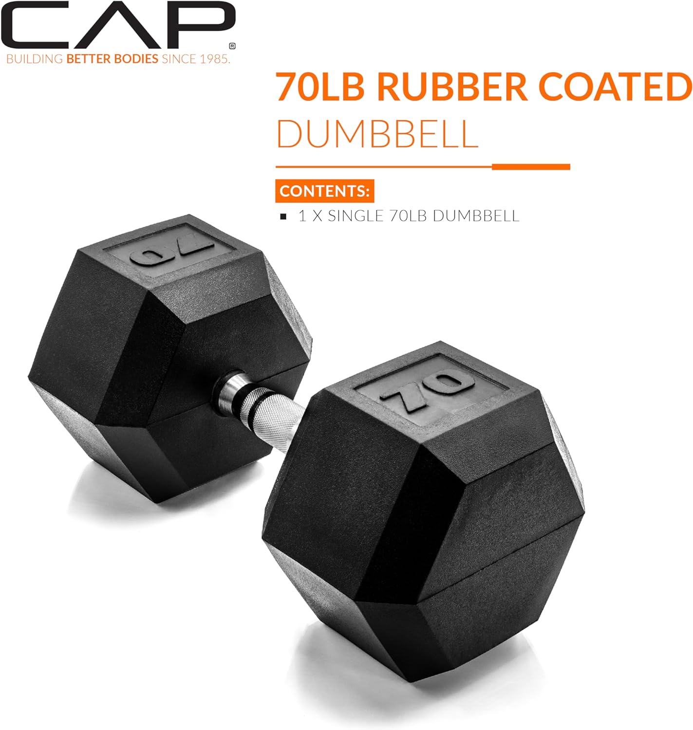 CAP Barbell Coated Dumbbell Weight | Multiple Handle Options