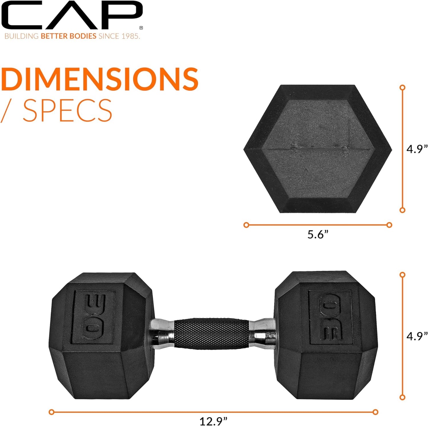 CAP Barbell Coated Dumbbell Weight | Multiple Handle Options