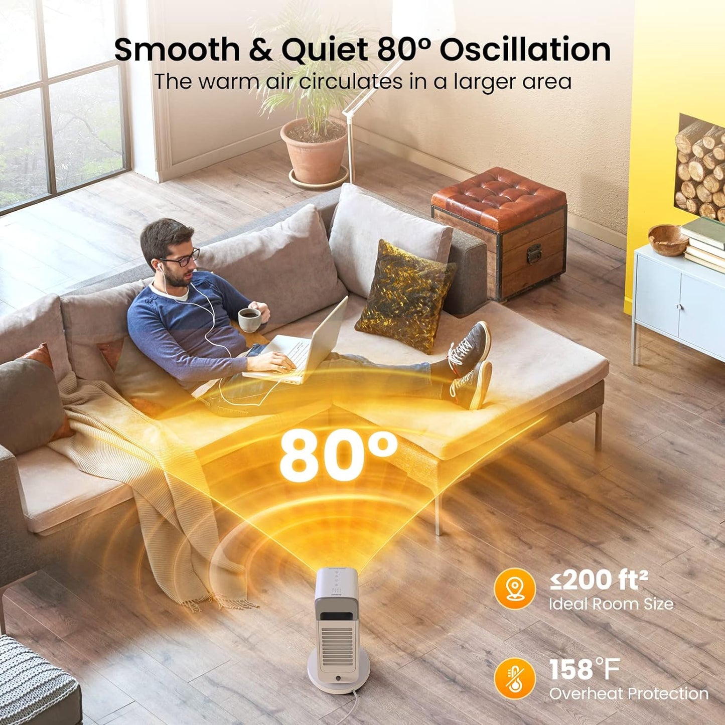 1500W Smart Electric Space Heater