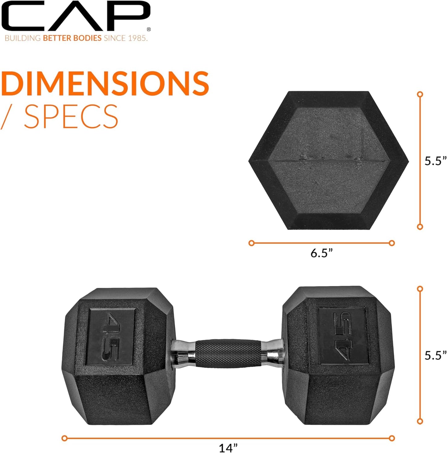 CAP Barbell Coated Dumbbell Weight | Multiple Handle Options