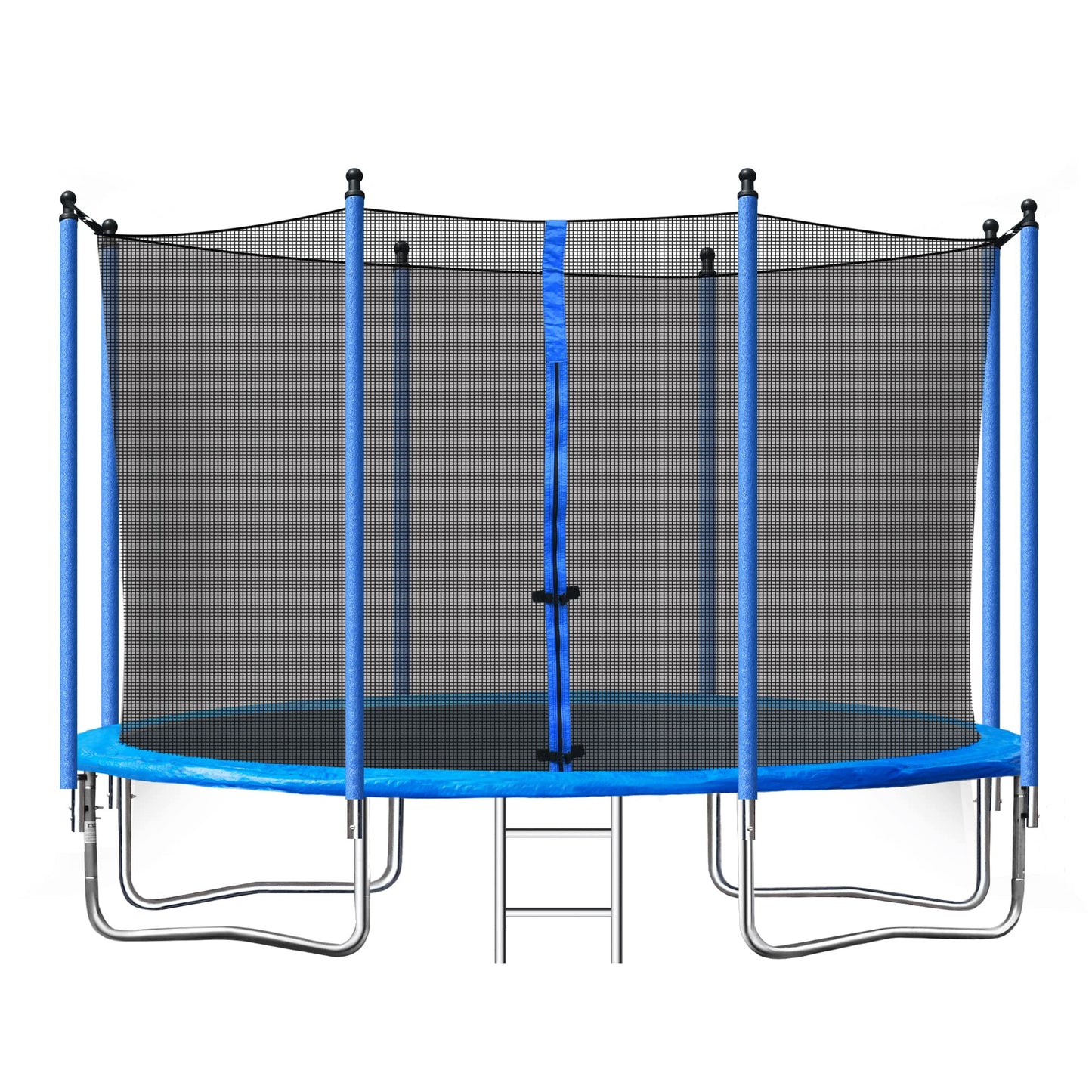 Tensun 10FT Trampoline Set with Safety Enclosure Net and Ladder-Metal for Kids & Adults, Easy Assembly,Blue